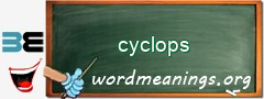 WordMeaning blackboard for cyclops